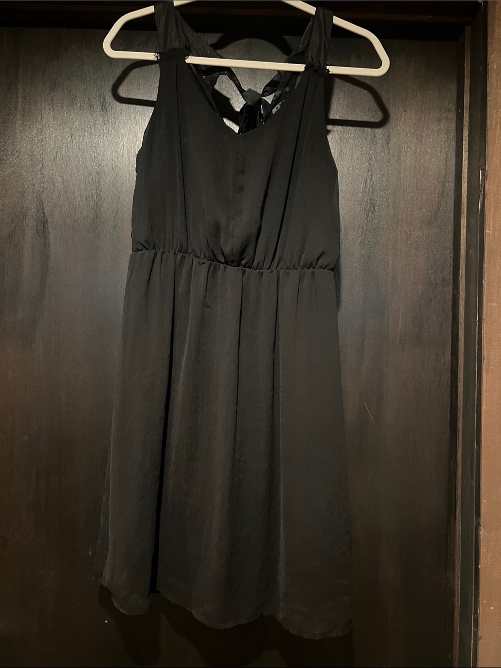 Black Sleeveless Tie-Back Dress - Women